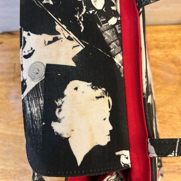 Vintage Marilyn Monroe & Elvis Presley Black and Red Rose Women'sBag - Picture 5 of 13